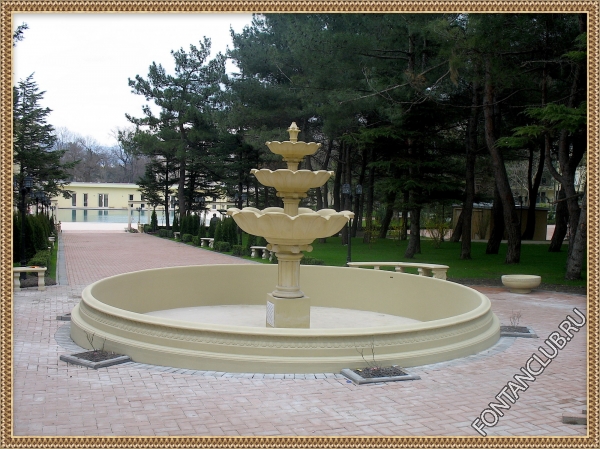 Чаша для фонтана, бассейн, размер XL: 370*4900*4900 мм, артикул 004XL