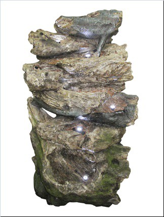 Фонтан Высокая гора с подсветкой, искусственный камень, (91*68*152см) FB-34803