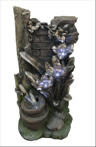 Красивый садовый фонтан с подсветкой (45*40*120см) FB-34812