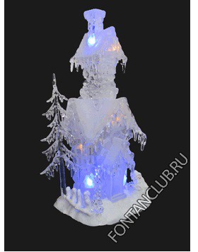 Ледяной терем светящийся, внутри диодная подсветка,  артикул CRT-5696