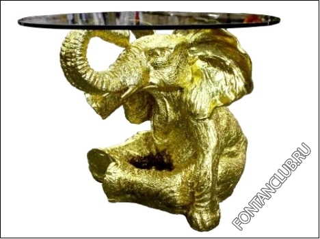 Столик со слоном, цвет золото, 60*47см, модель FS 50366