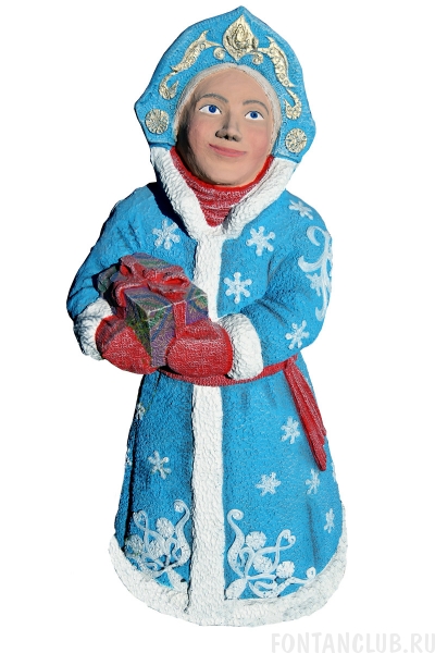 Садовая фигура Снегурочка, с подарком, для встречи Нового года! Н-80см.